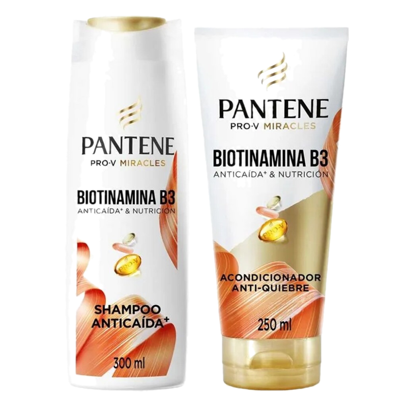 Shampoo Pantene Biotinamina 300 Ml. + Acondicionador 250 Ml.