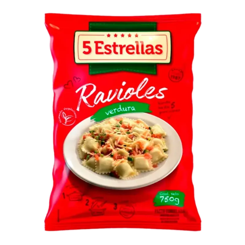 Ravioles De Verdura 5 Estrellas 750 G