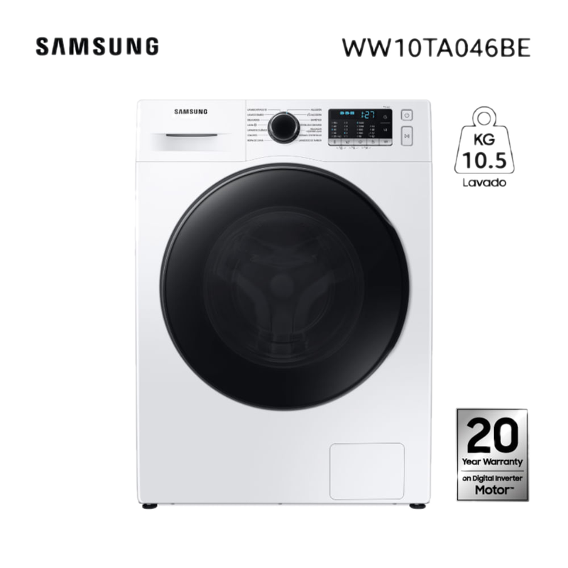 Lavarropas Samsung Inverter Frontal 10.5 Kg Blanco