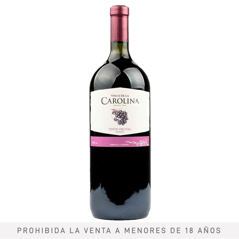 Vino De La Carolina Tinto Frutal Suave Blend 1.5 L