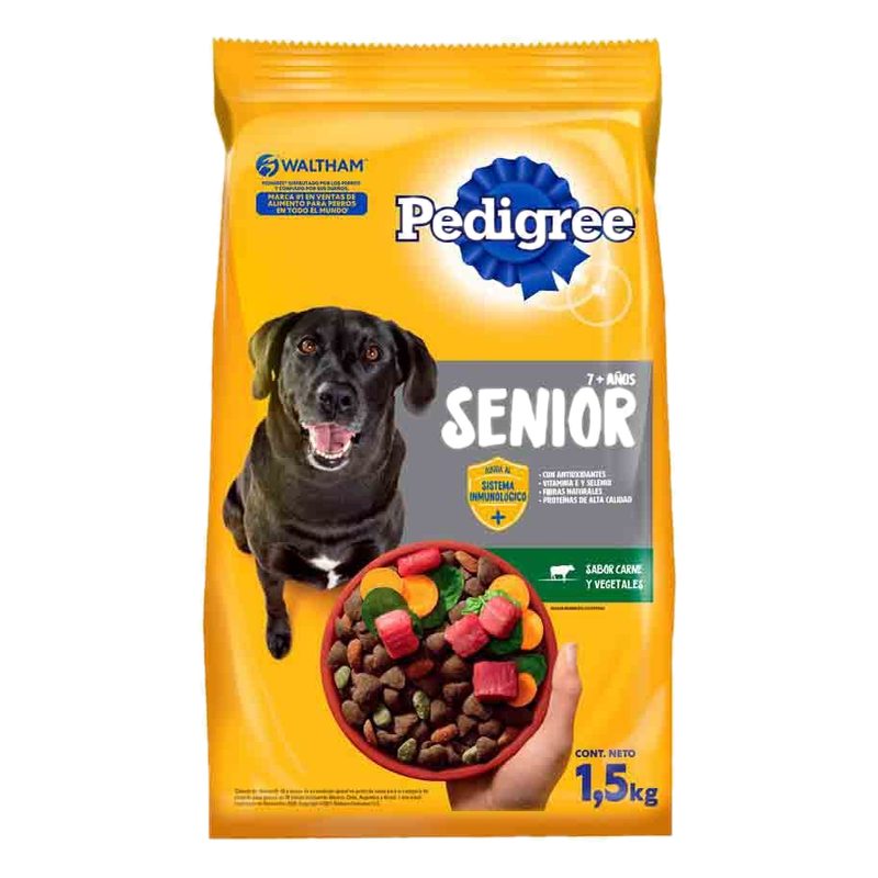 Alimento Para Perros Senior + 7 Años Pedigree 1,5 Kg