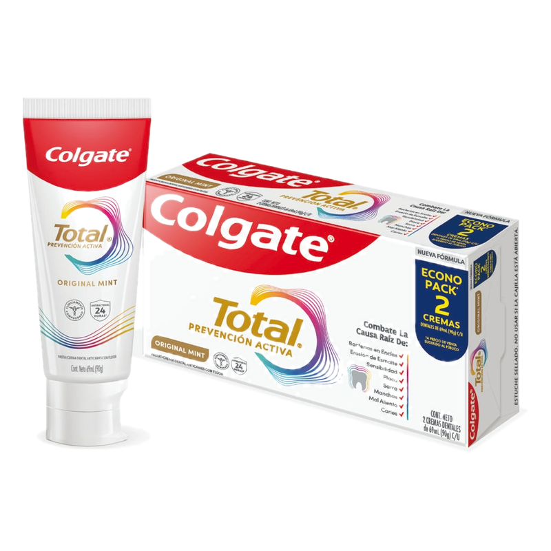 Crema Dental Colgate Total Original Mint 90 G (2 Unidades)