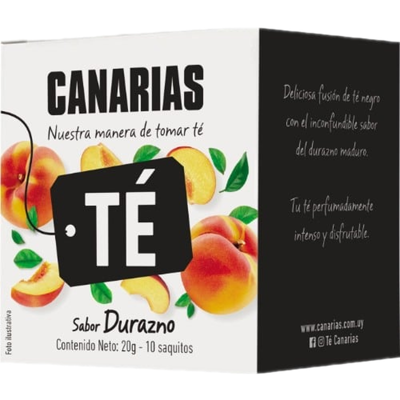 Te Negro Durazno Canarias 10 Sobres