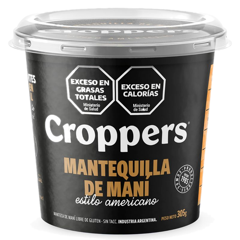 Manteca De Mani Croppers Sin Gluten 310 G