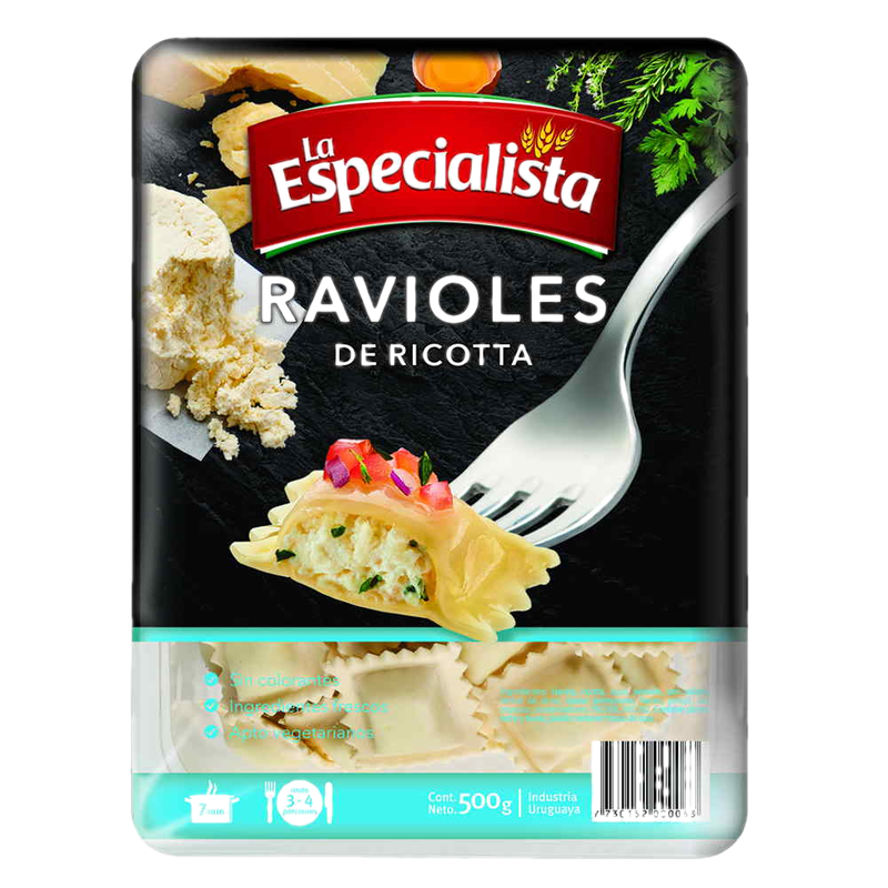 Ravioles Ricotta La Especialista 500 G