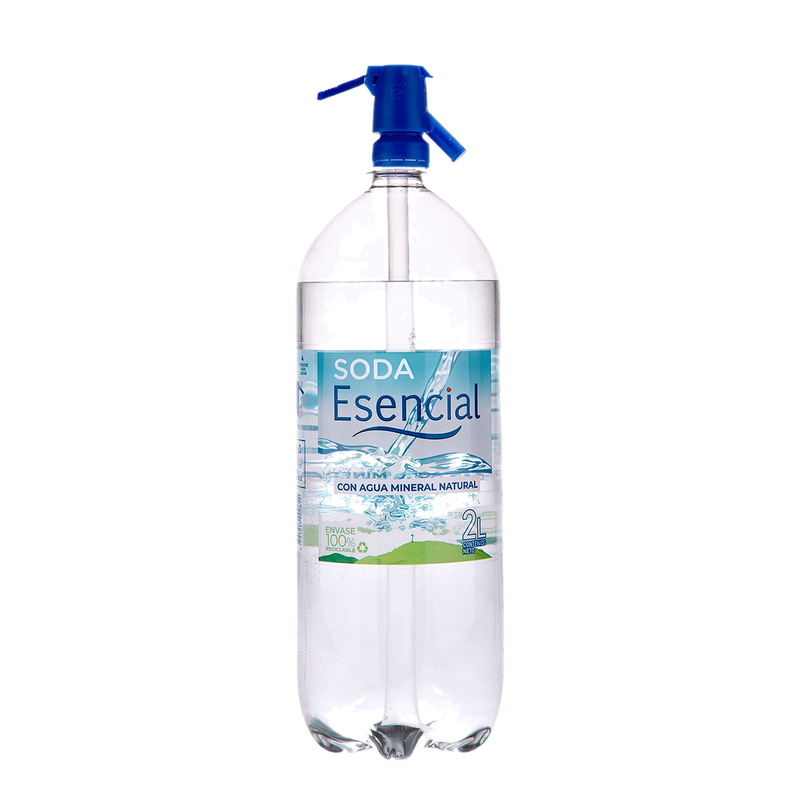 Soda Esencial Sifón Con Gas Pet 2 L