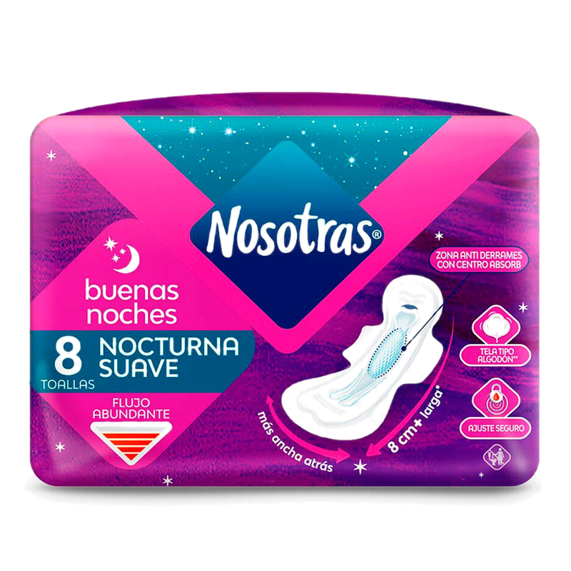 Toalla Higienica Nosotras Buenas Noches 8 Unidades