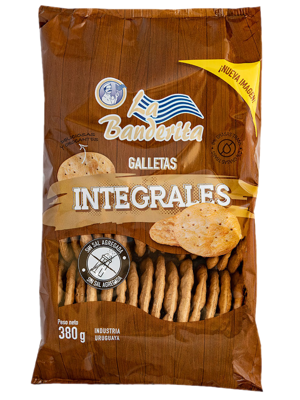 Galleta La Banderita Sin Sal Integral 380 G