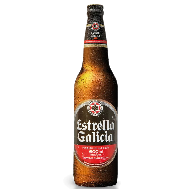 Cerveza Estrella Galicia Lager En Botella 600 Ml