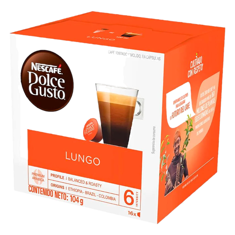 Café En Cápsula Lungo Dolce Gusto 16 Unidades