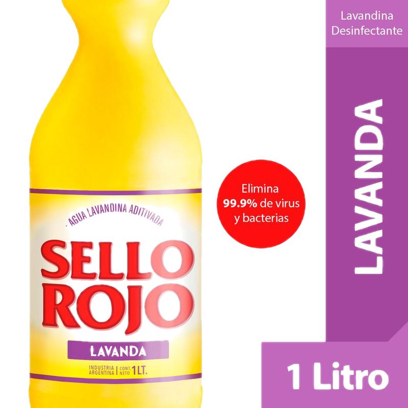Agua Lavandina Sello Rojo Lavanda 1 L