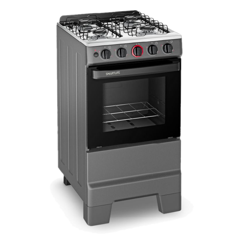 Cocina A Gas Smartlife 4 Hornallas Titanium Sl-kbr504t
