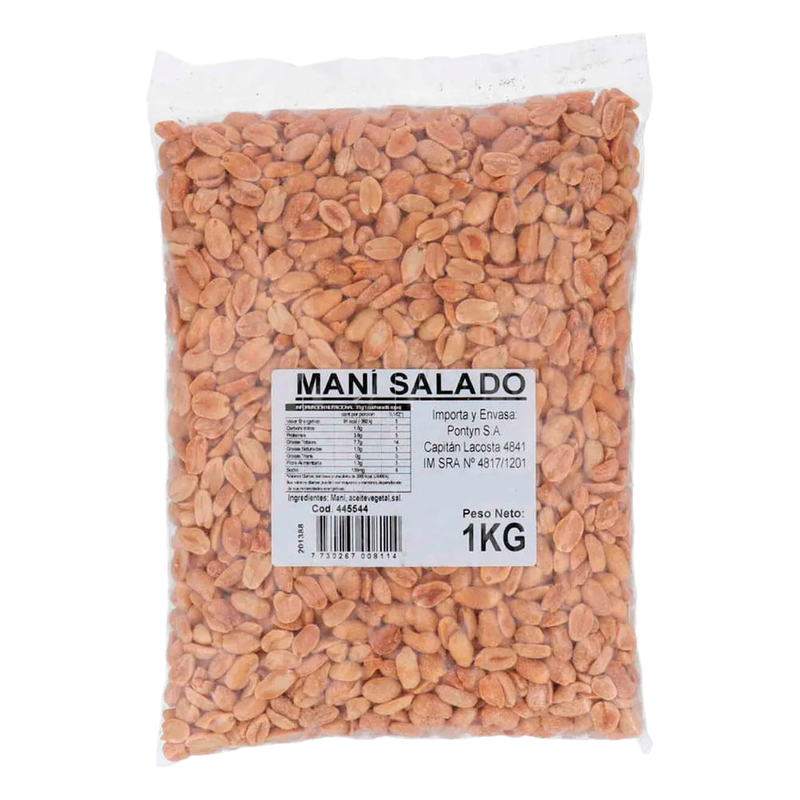 Mani Pelado Tostado Y Salado 1 Kg