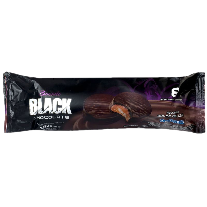 Pack 6 Unidades Portezuelo Bocado Black Dulce De Leche 150 G
