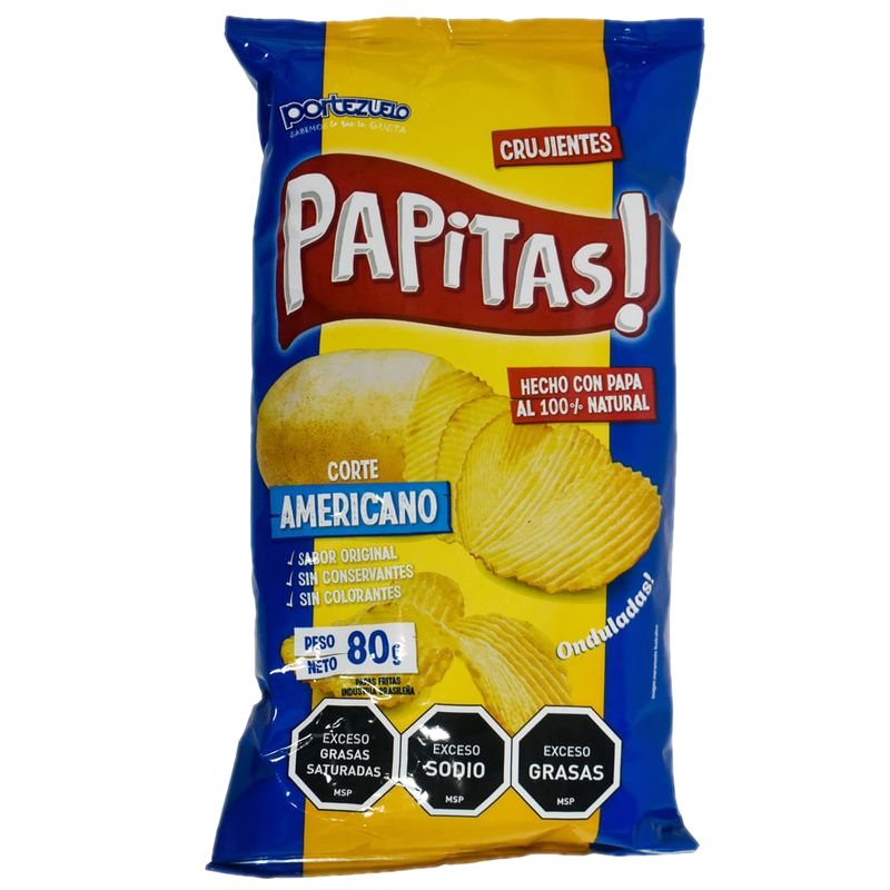Papas Fritas Onduladas Portezuelo 80 G