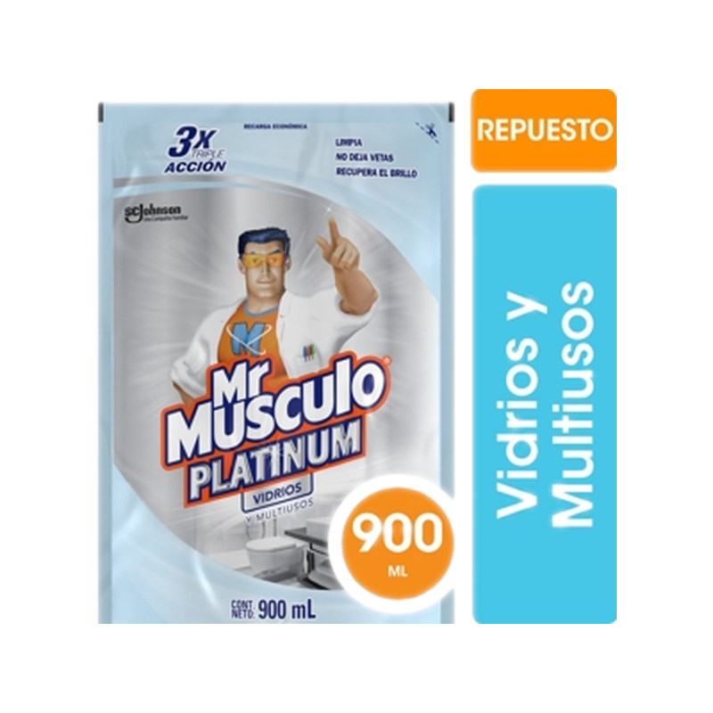 Mr Musculo Vidrio Multiuso Doypack 900 Ml