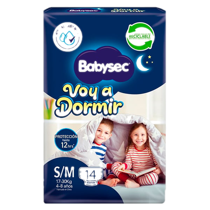 Pañales Babysec Voy A Dormir Pants 14 Unidades