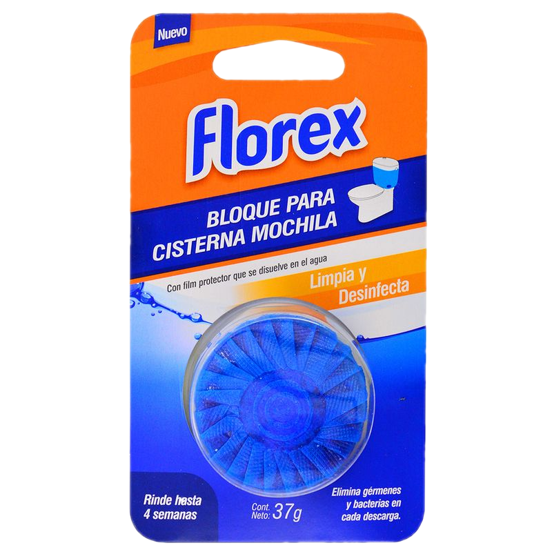 Bloque Inodoro Florex Para Mochila Azul 37 G
