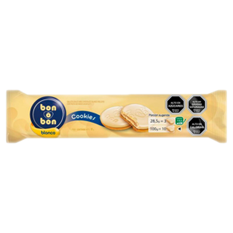 Galletitas Bon O Bon Rellenas Chocolate Blanco 95 G