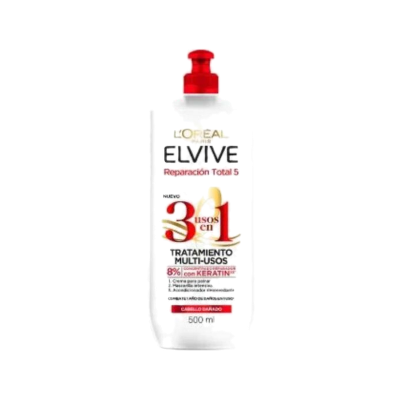 Crema Para Peinar Elvive Reparación Total 5 3 En 1 500 Ml