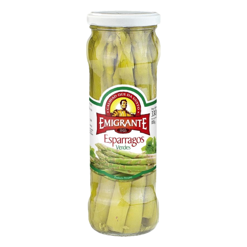 Esparragos Emigrante Entero Verde Frasco 330 G