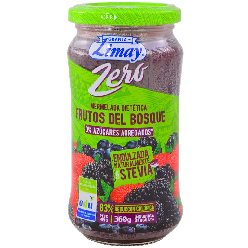 Mermelada Limay Frutos Del Bosque Zero Azúcar 360 G