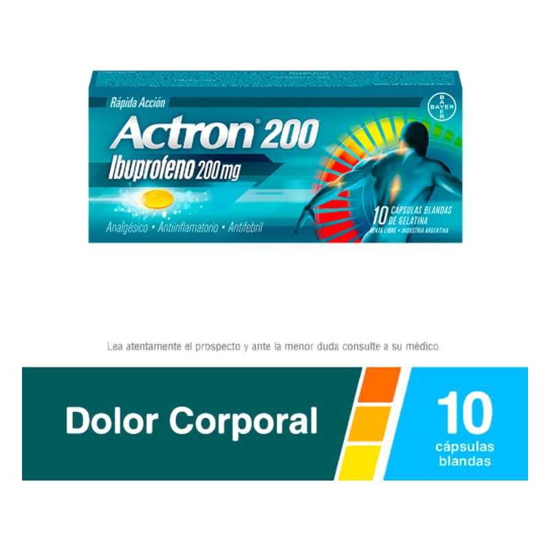 Actron 200 Mg X 10 Cápsulas