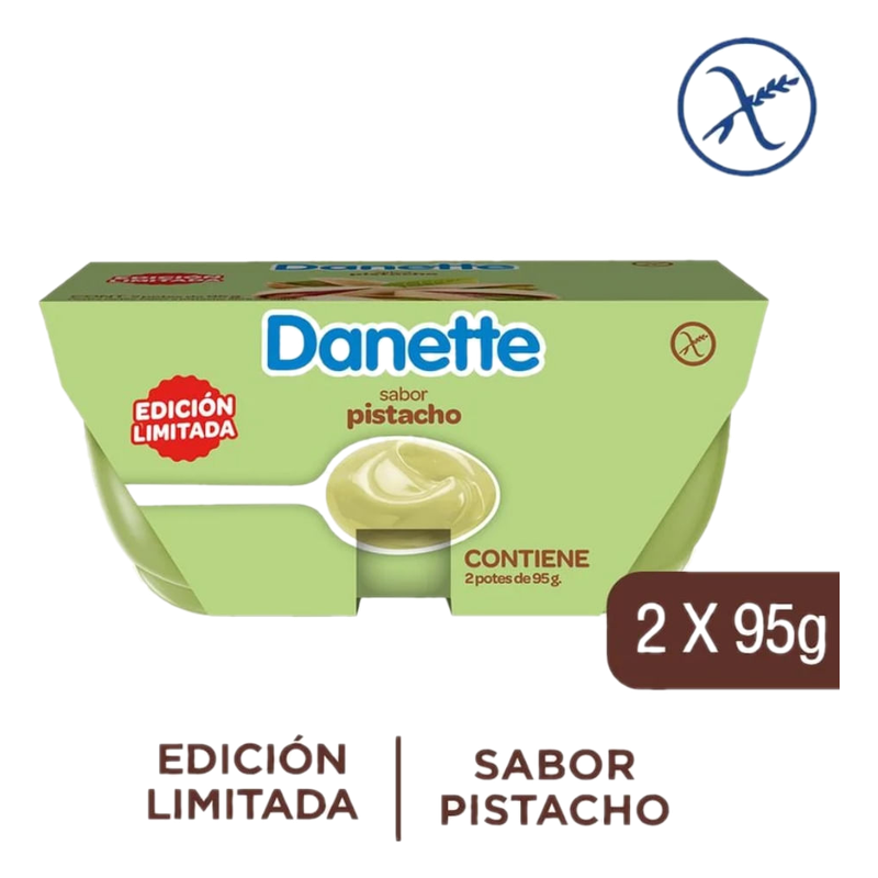 Postre De Pistacho Danette 2 Unidades De 95 G