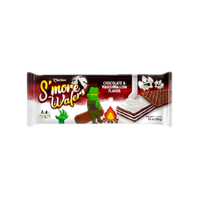 Galleta Oblea Marilan Halloween Sabor Chocolate Y Marshmallow 80 G