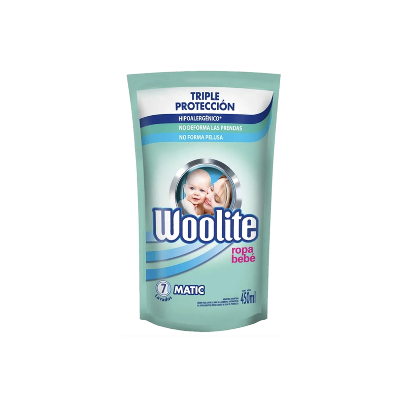 Jabón Líquido Para Lavarropas Ropa De Bebé Woolite 450 Ml