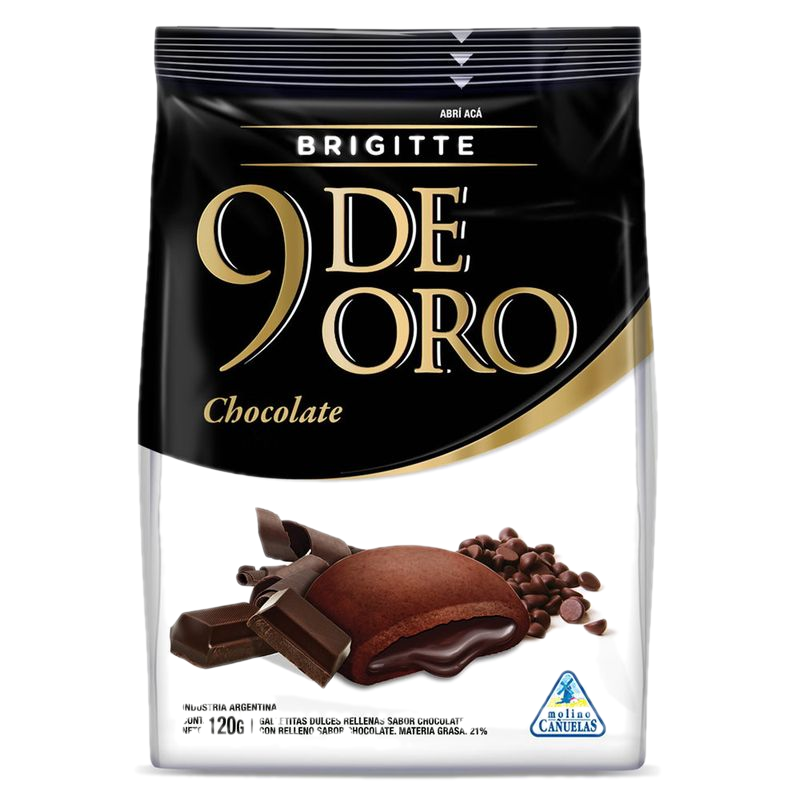 Galletitas 9 De Oro Brigitte Chocolate 120 G