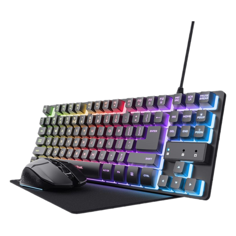 Combo Gaming Trust Teclado + Mouse + Mouse Pad