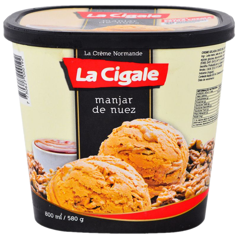 Helado La Cigale Dulce De Leche Con Nueces 800 Ml