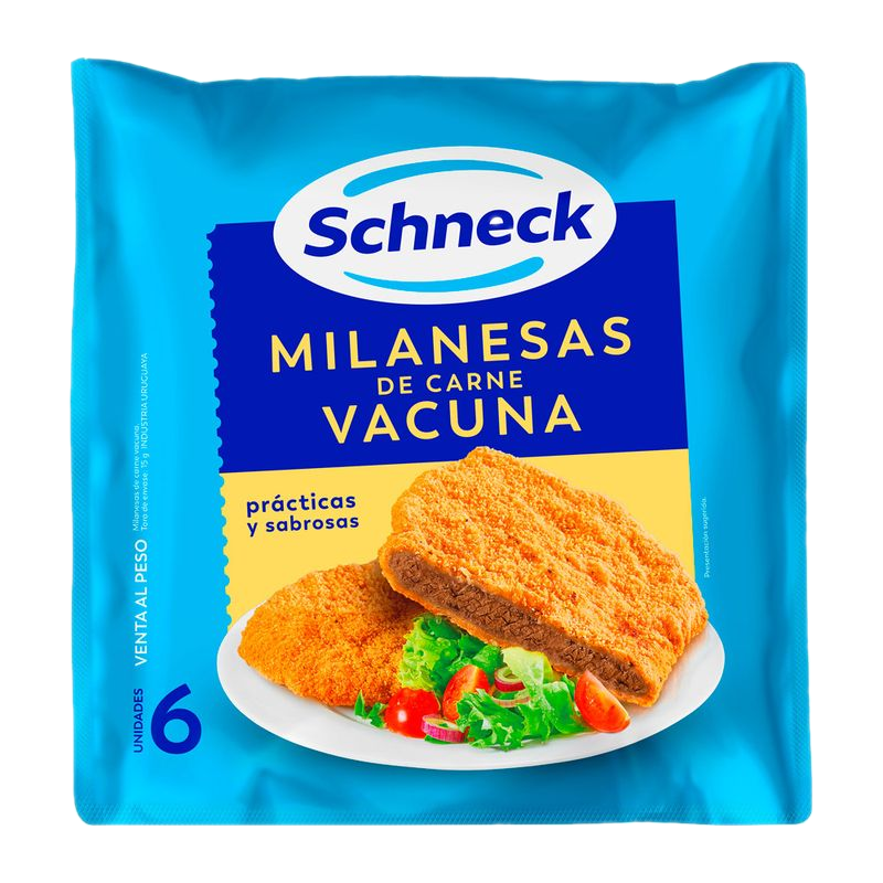 Milanesas Carne Schneck 6 Unidades 700 G Aprox.