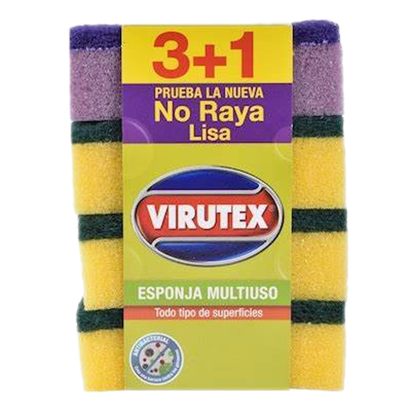 Esponjas Clasicas 3 Mas 1 No Raya Virutex