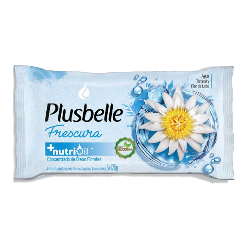 Jabón Tocador Plusbelle Tripack Frescura Intensa