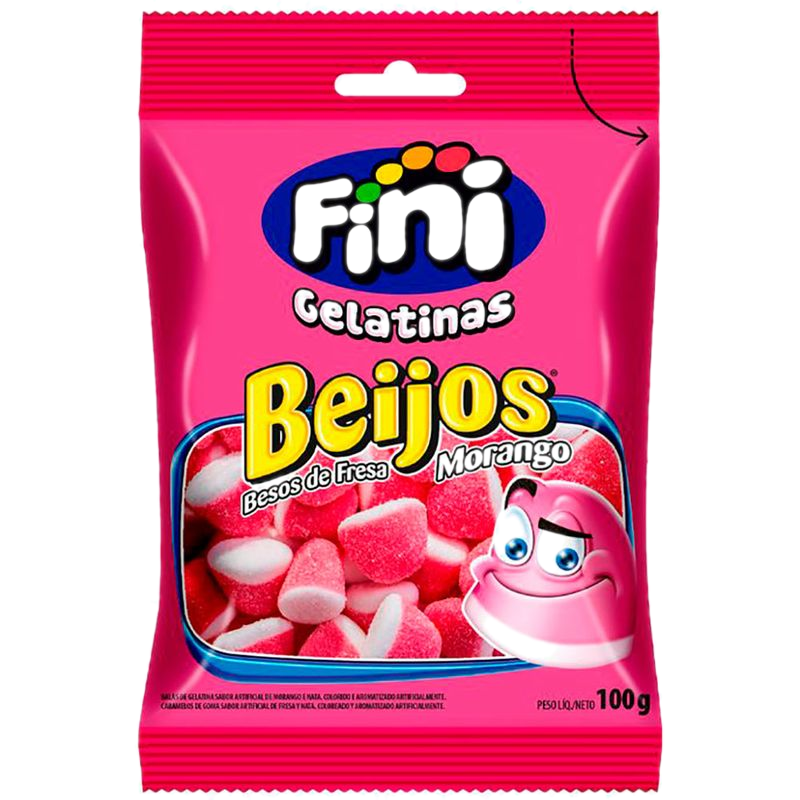 Caramelos De Gelatina Fini Besos De Fresa 100 G
