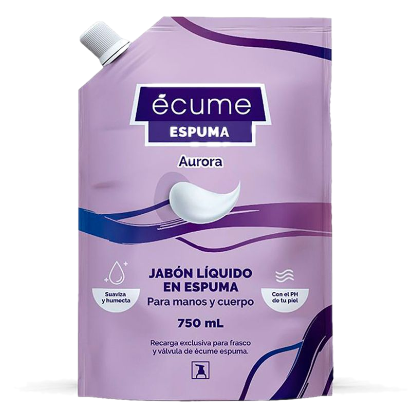 Jabón Líquido En Espuma Ecume Aurora 750 Ml Repuesto