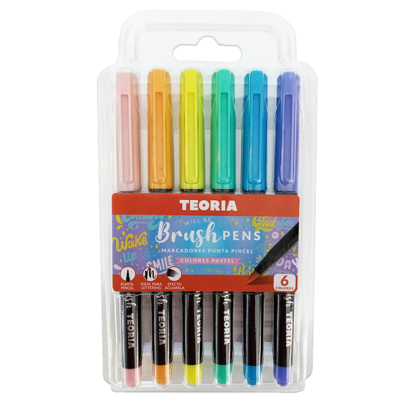 Marcadores Pincel Pastel Teoría 6 Unidades