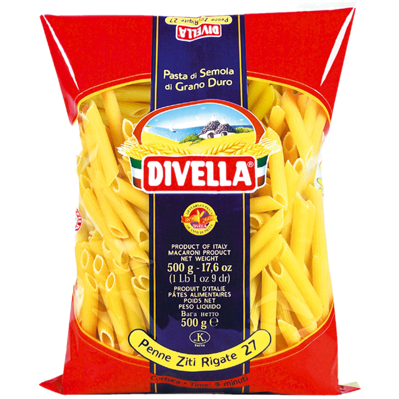 Fideos Penne Divella Ziti Rigate 500 G