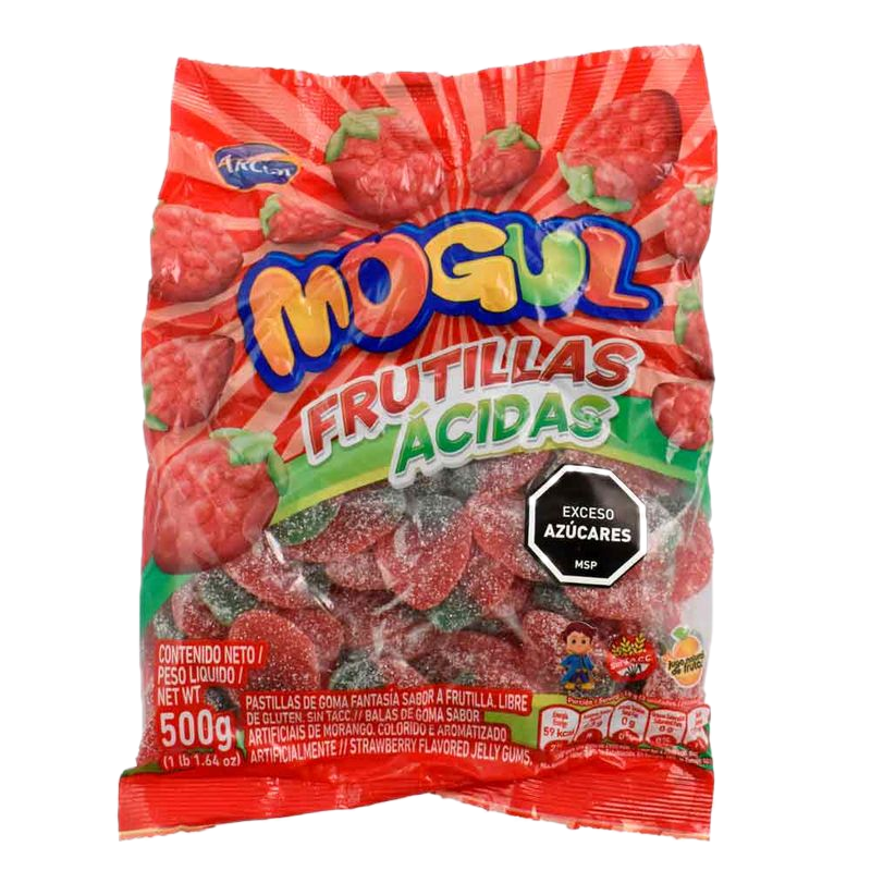 Gomas Mogul Frutillas Ácidas 500 G