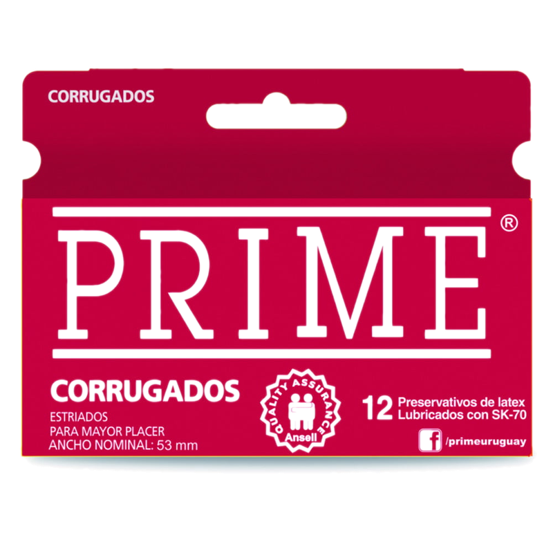 Preservativos Prime Corrugados 12 Unidades