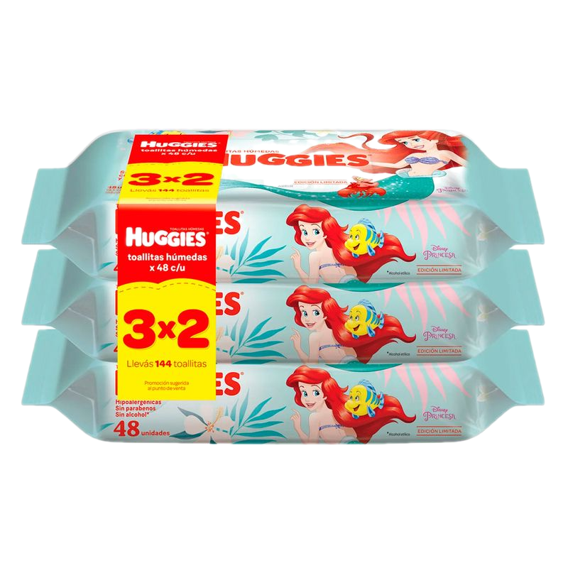 Toallas Húmedas Huggies 4 En 1 Disney 144 Unidades