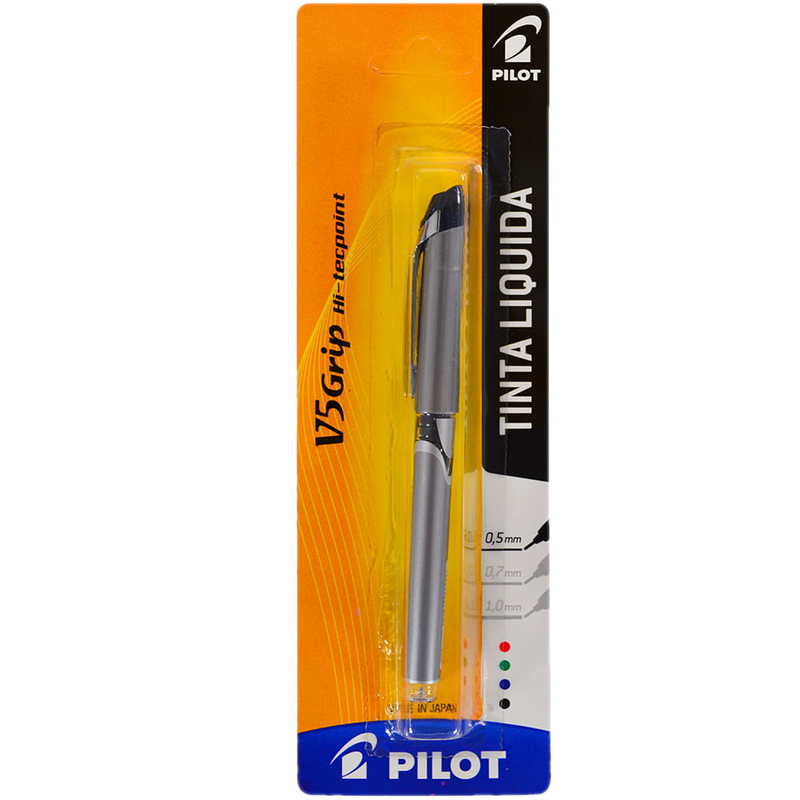 Bolígrafo Pilot V5 Grip Negro Tinta Liquida