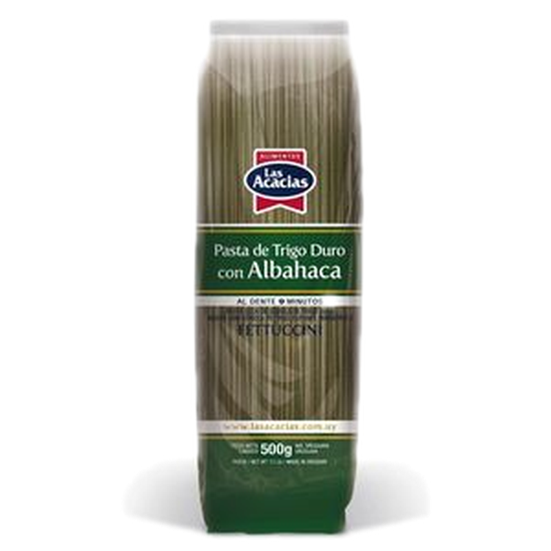 Fideos Las Acacias Albahaca Fettuccini 500 G