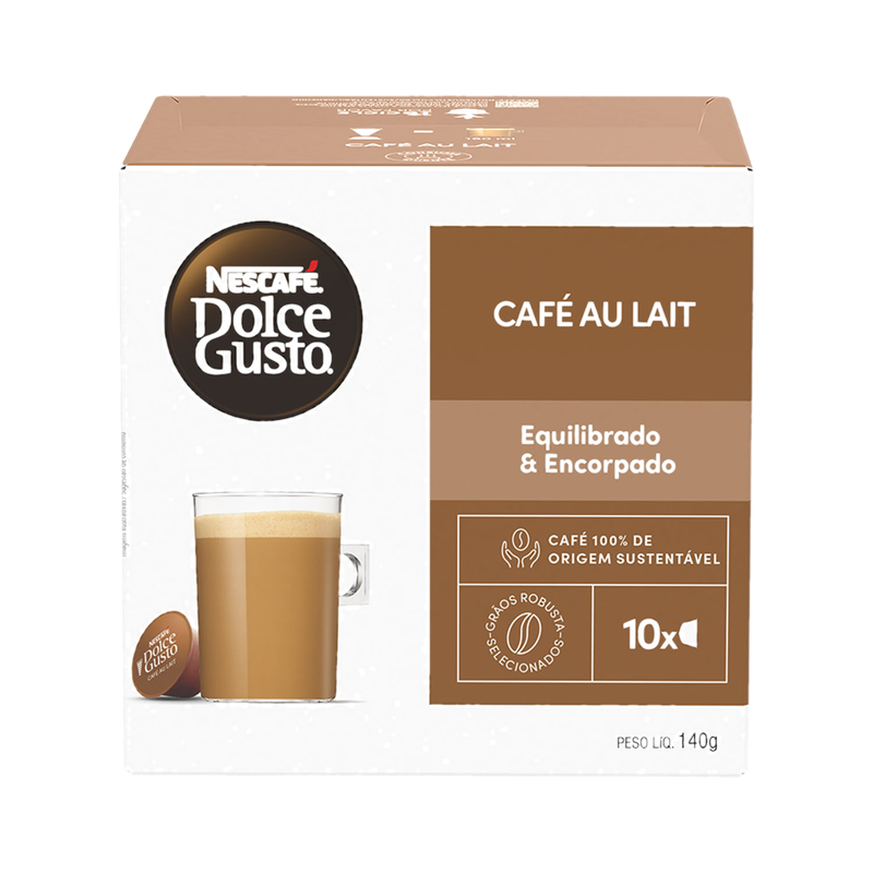 Capsulas De Cafe Dolce Gusto Au Lait 10 Unidades