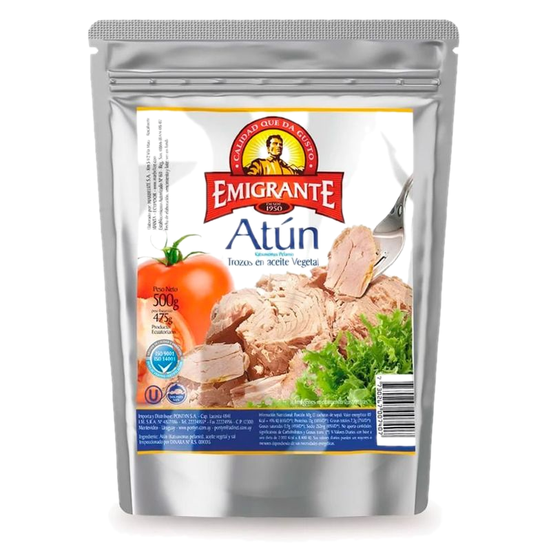 Atún Trocitos En Aceite Emigrante Pouch 500 G