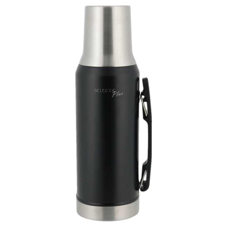 Termo Selecta De Acero Inoxidable Duo Negro 1.2 L