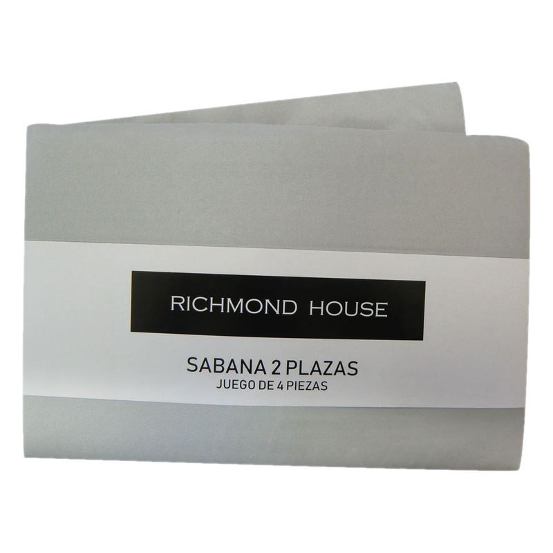 Juego De Sábanas De Microfibra Gris Queen Richmond