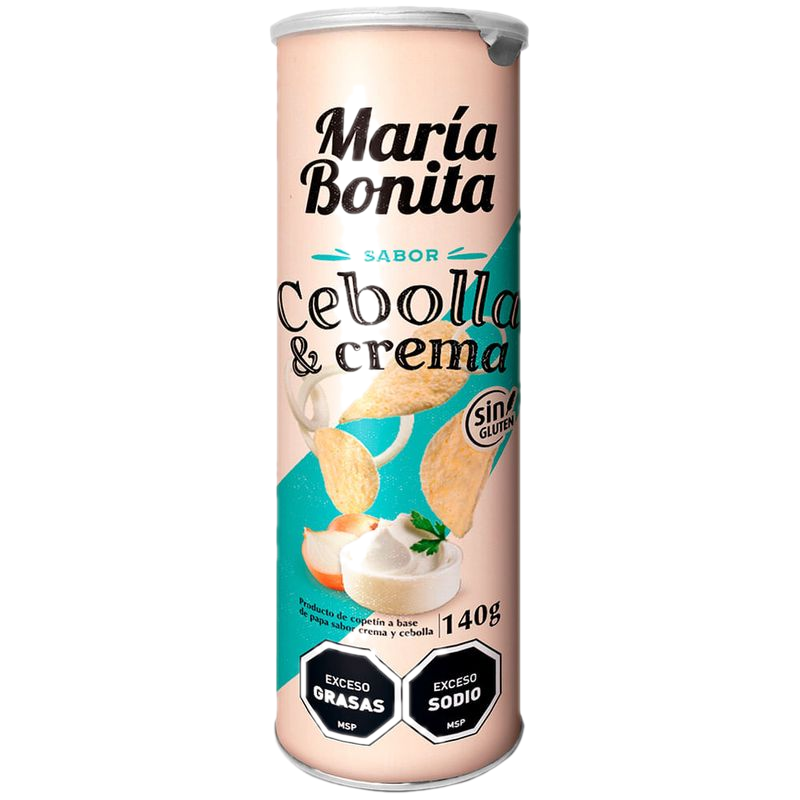 Papas Fritas María Bonita Cebolla & Crema Tubo 140 G